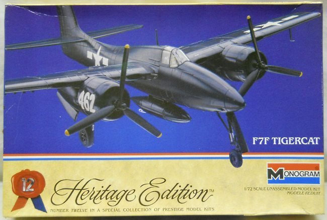 Monogram 1/72 F7F-3 Tigercat - Heritage Edition - (F7F3), 6062 plastic model kit